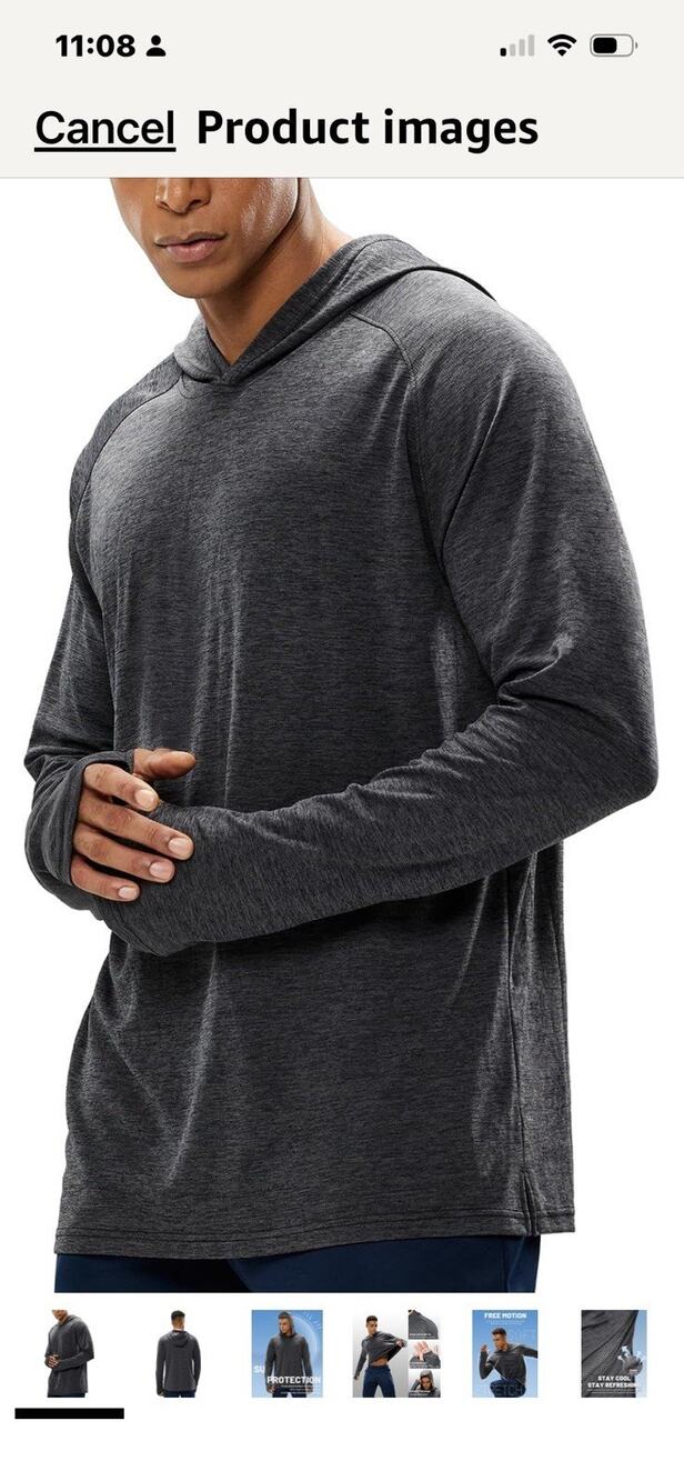 Men's UPF 50+ Sun Protection Hoodie for Fishing, Hiking, Running - Mier Q Dry